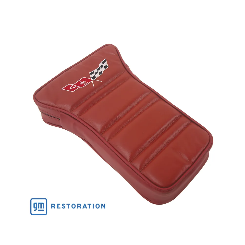 C3 1978 Corvette Center Armrest With Embroidered C3 Cross Flags
