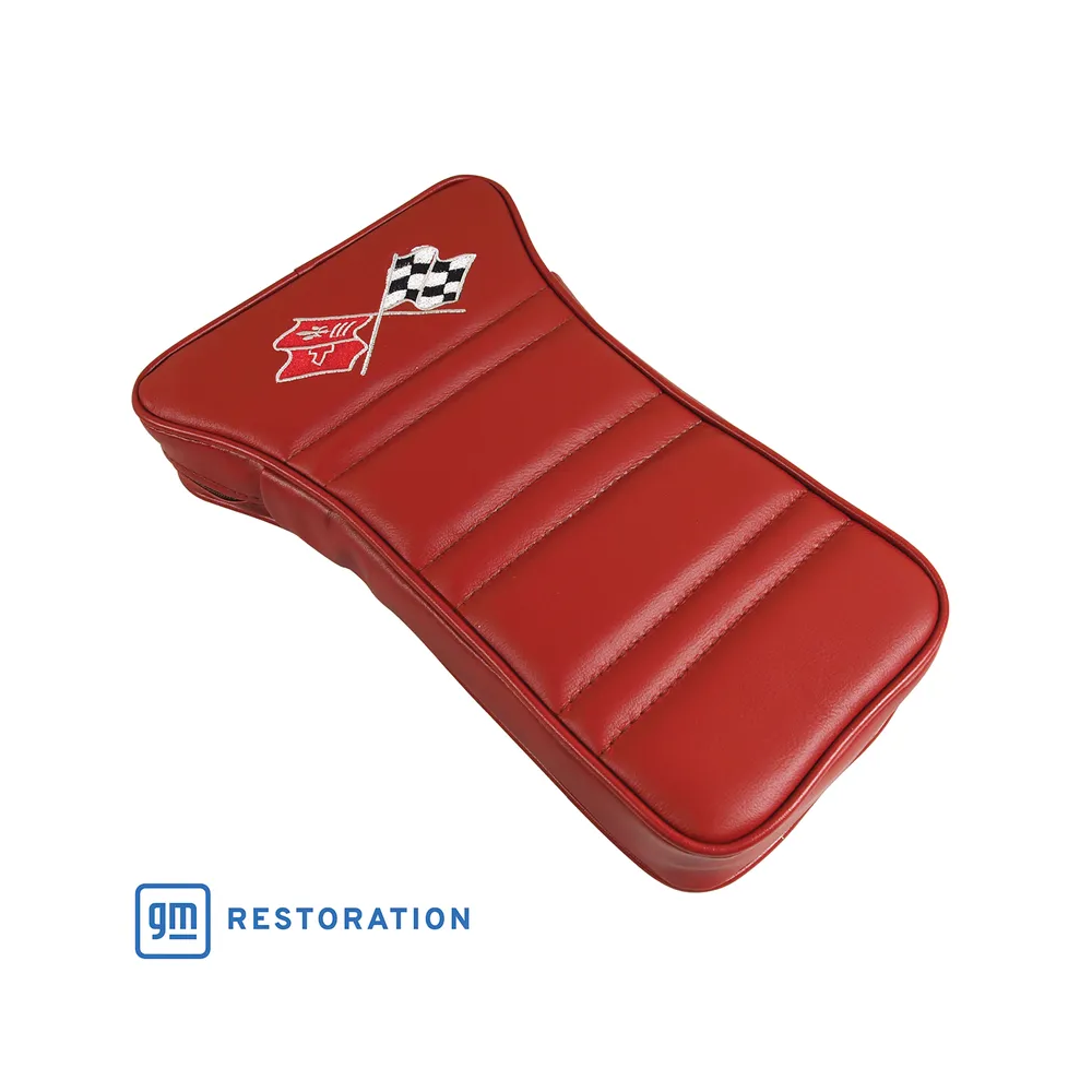 C3 1977 Corvette Center Armrest With Embroidered C3 Cross Flags