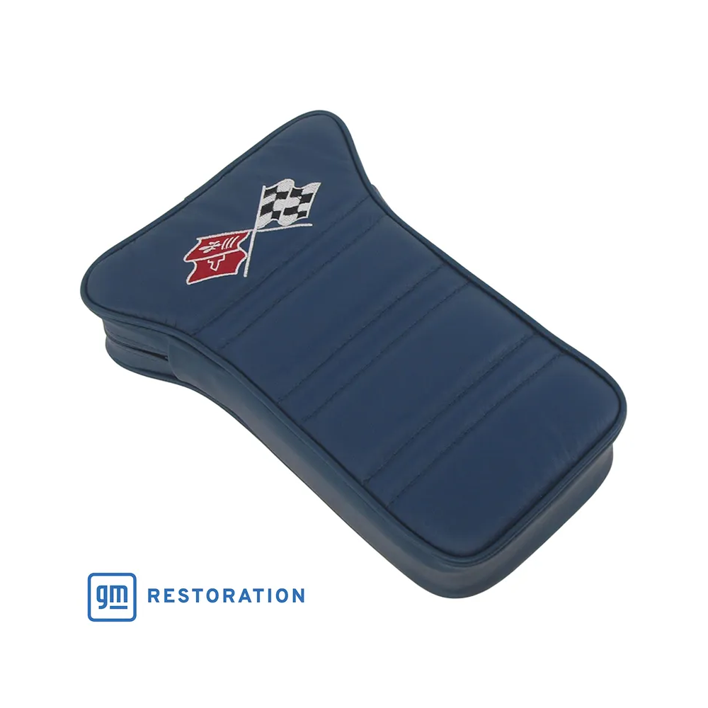 C3 1972 Corvette Center Armrest With Embroidered C3 Cross Flags