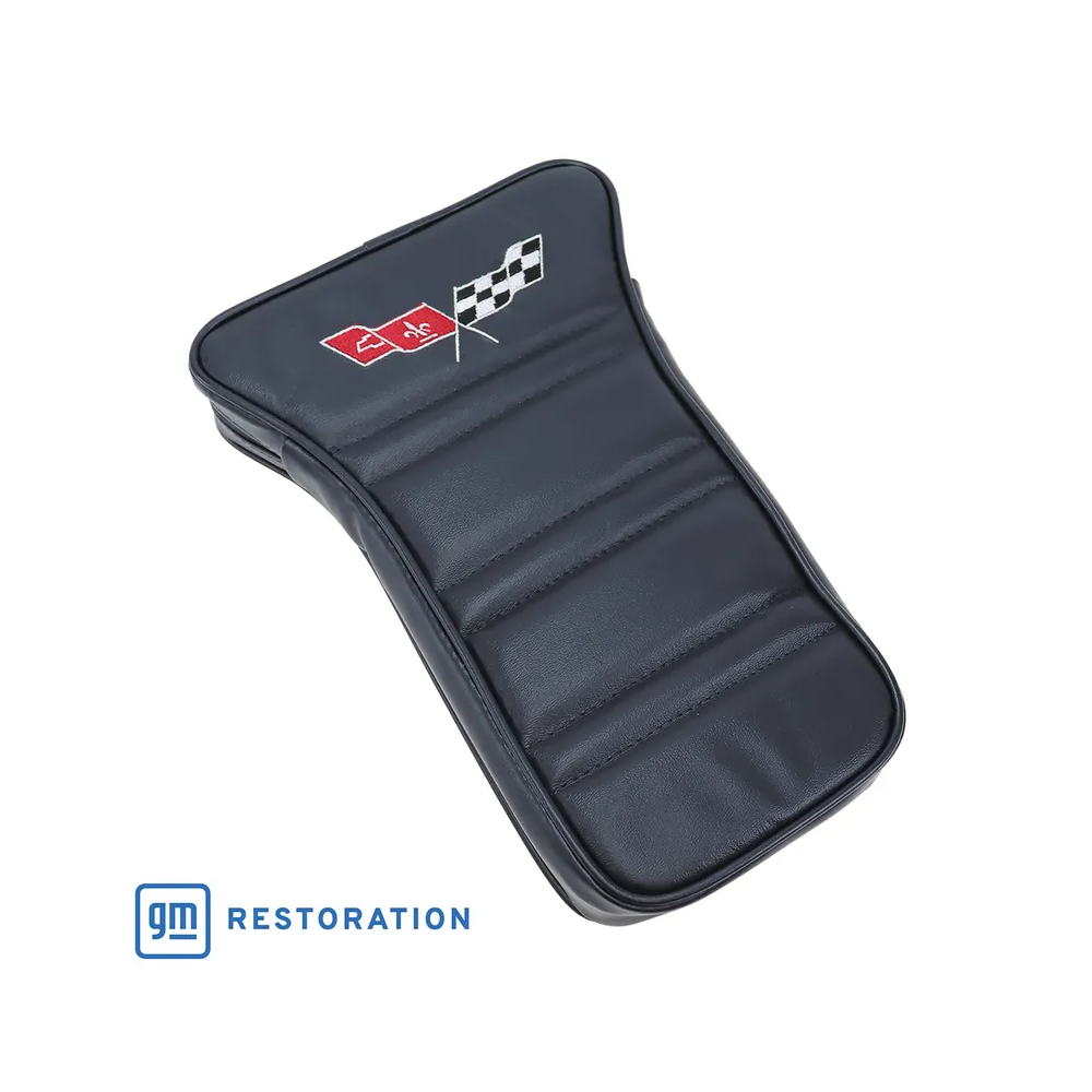 C3 1978 Corvette Center Armrest With Embroidered C3 Cross Flags