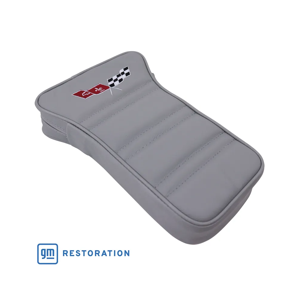 C3 1977 Corvette Center Armrest With Embroidered C3 Cross Flags