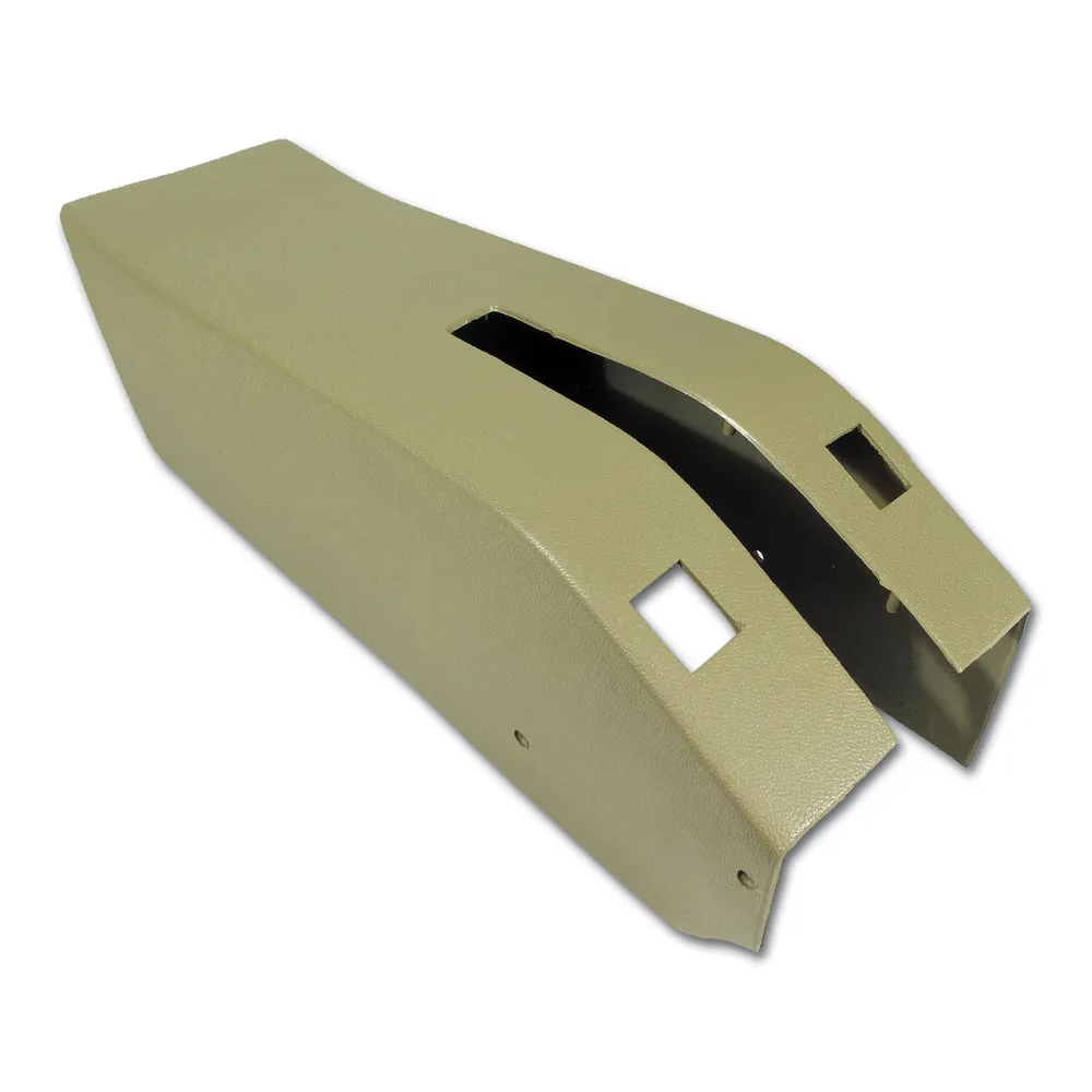 C3 1970 Corvette Park Brake Console W/Power Window Switch Cutouts - ABS Plastic
