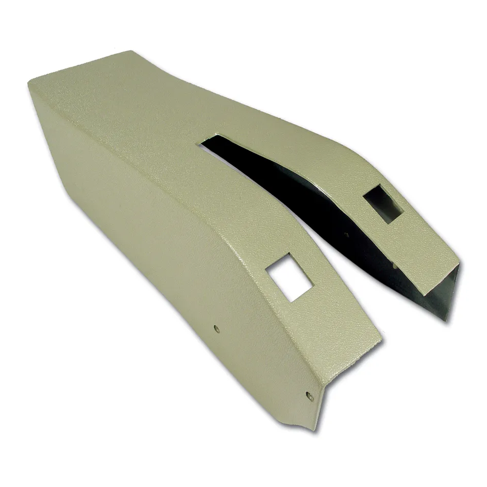 C3 1973-1976 Corvette Park Brake Console W/Power Window Switch Cutouts - ABS Plastic