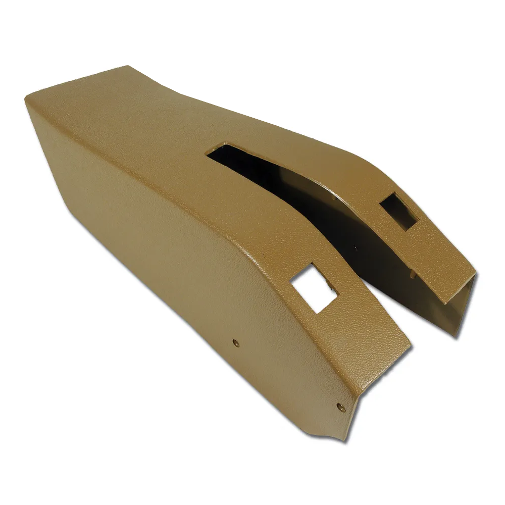 C3 1973-1976 Corvette Park Brake Console W/Power Window Switch Cutouts - ABS Plastic
