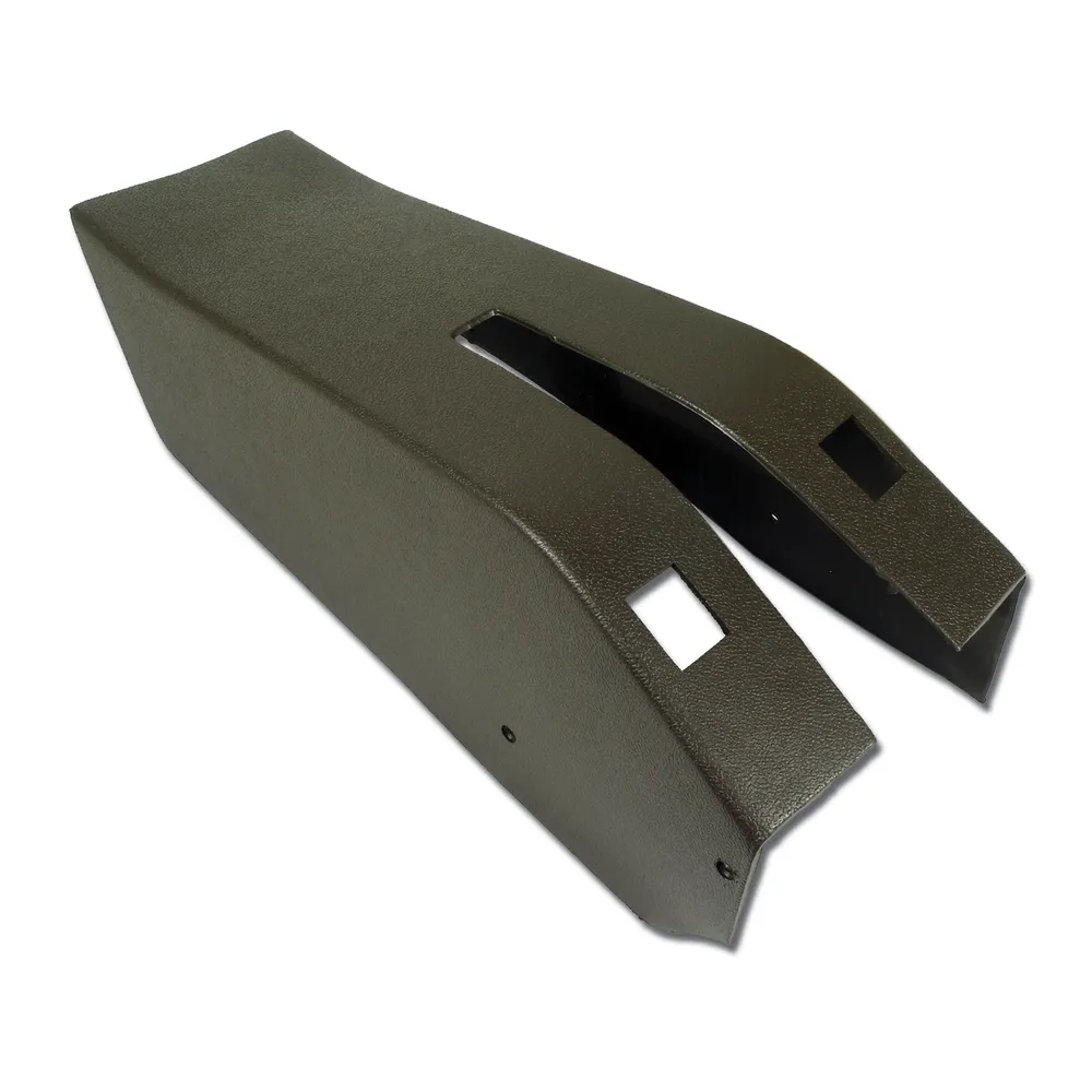 C3 1973-1976 Corvette Park Brake Console W/Power Window Switch Cutouts - ABS Plastic