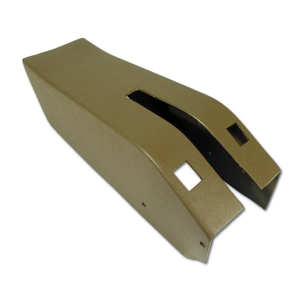 C3 1969 Corvette Park Brake Console W/Power Window Switch Cutouts - ABS Plastic