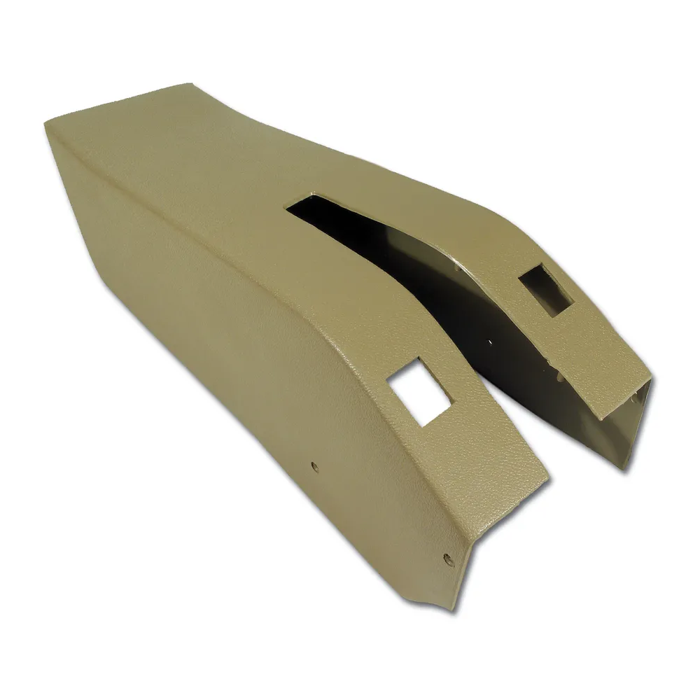 C3 1973-1976 Corvette Park Brake Console W/Power Window Switch Cutouts - ABS Plastic