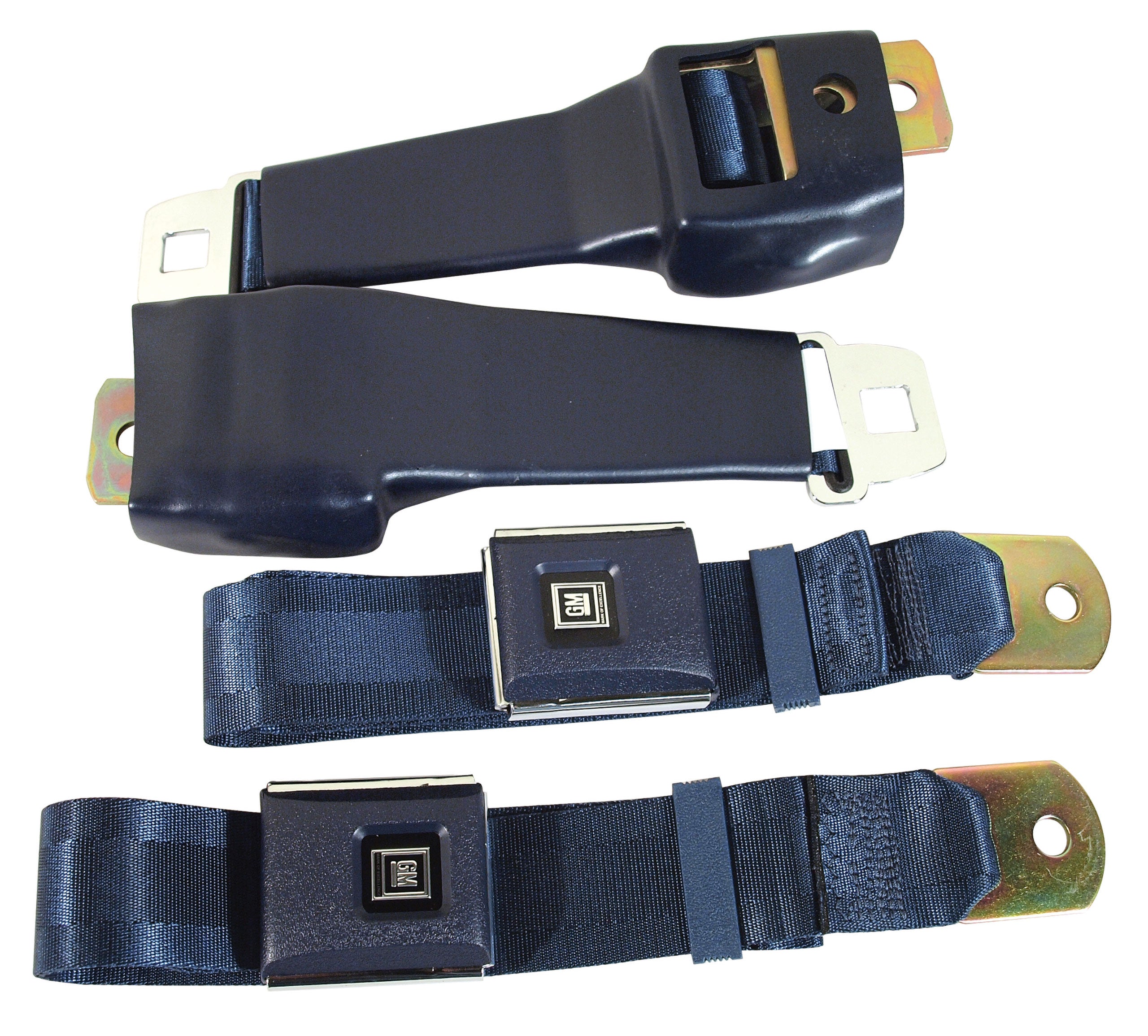 C3 1968 Corvette Seat Belts, OE Retractable Lap - Dark Blue