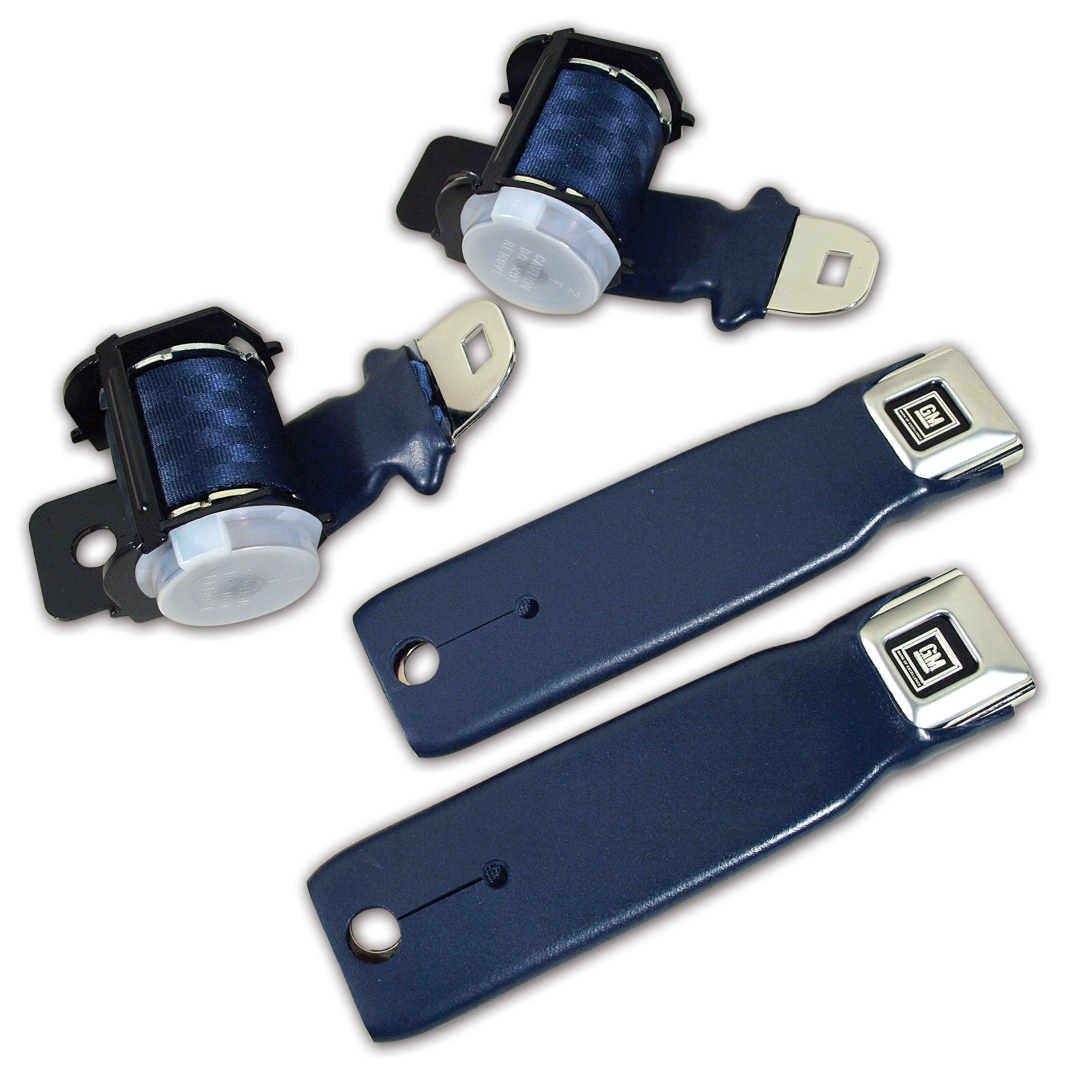 C3 1972-1977 Corvette Seat Belts, Retractable Lap - Dark Blue