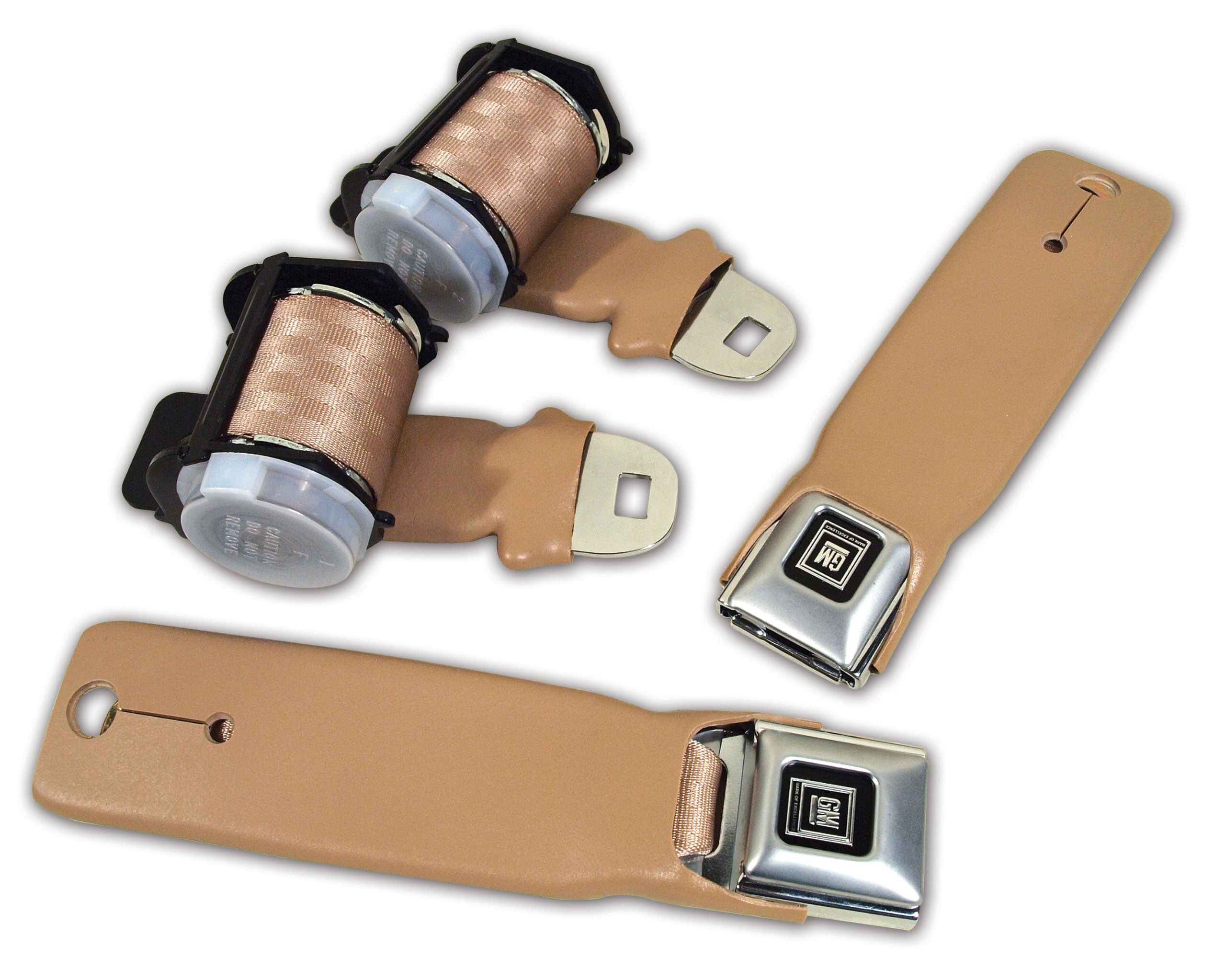 C3 1972-1977 Corvette Seat Belts, Retractable Lap - Saddle