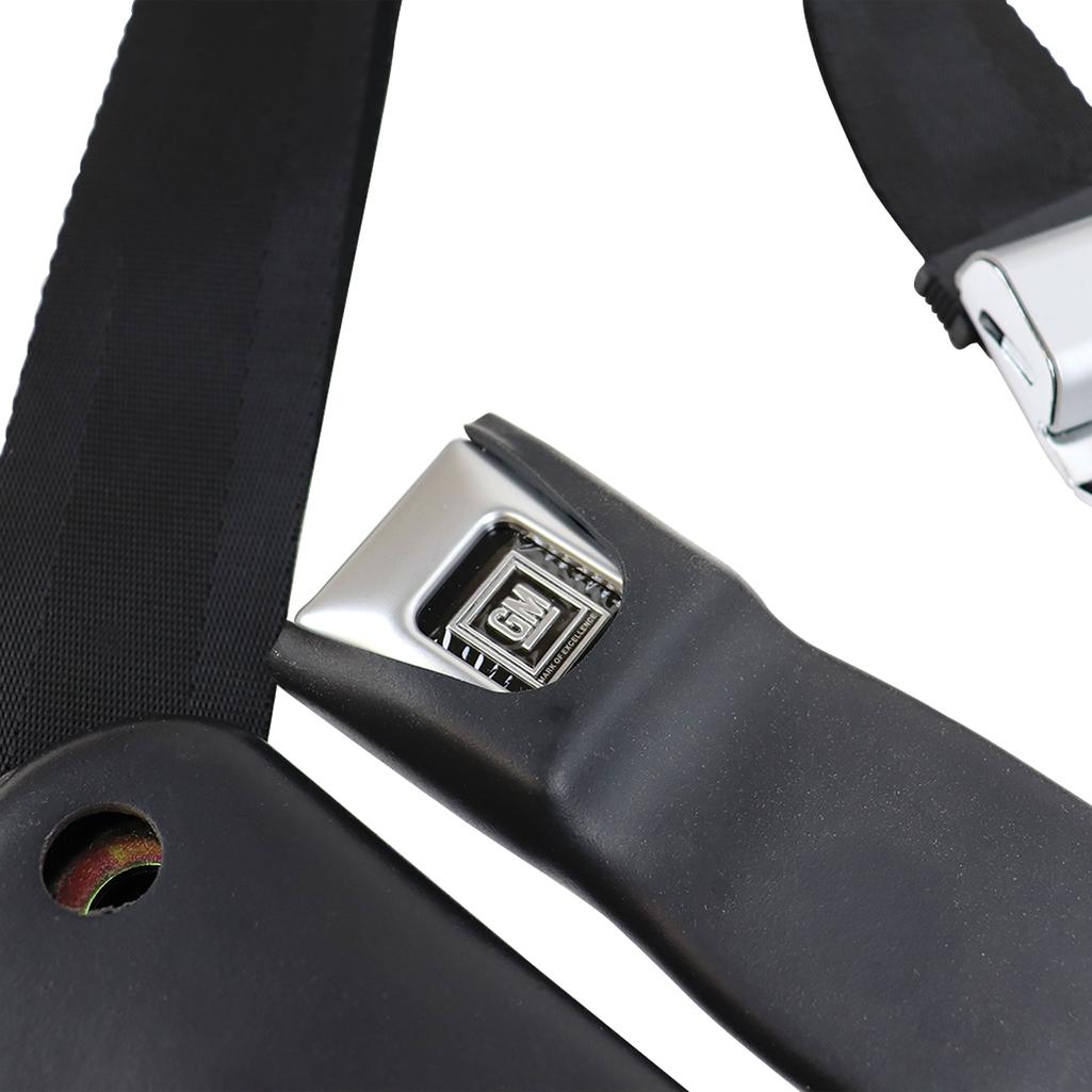C3 1970-1971 Corvette Seat Belts, Lap & Shoulder - Black