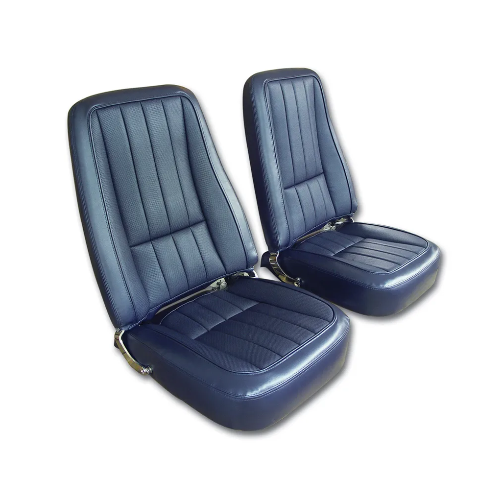 C3 1968 Corvette Mounted Seats Vinyl First Design With Headrest Bracket