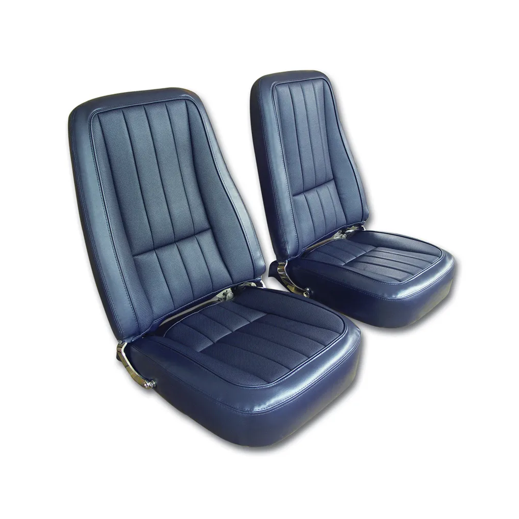 C3 1968 Corvette Mounted Seats Vinyl Second Design With Headrest Bracket