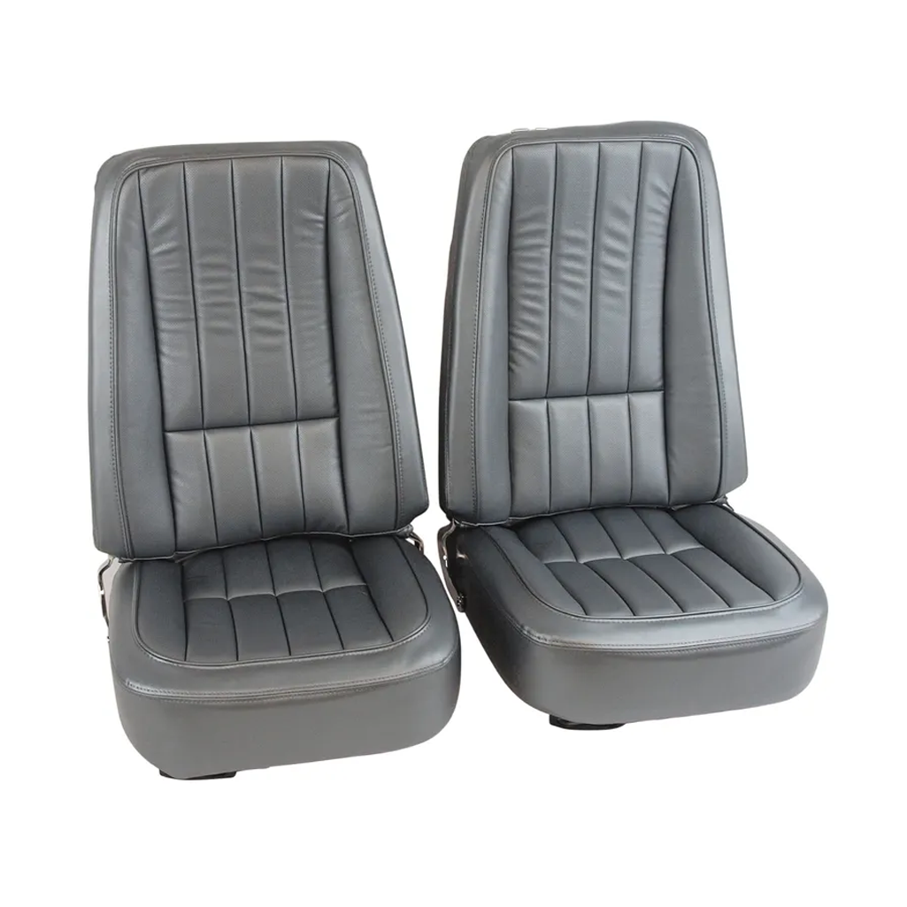 C3 1968 Corvette Mounted Seats Vinyl Second Design With Headrest Bracket