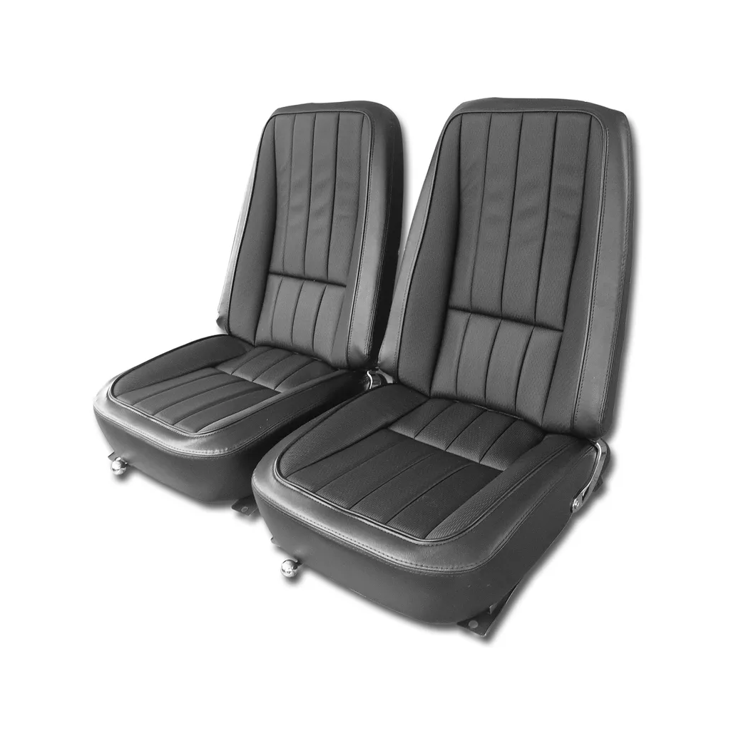 C3 1969 Corvette Mounted Seats Vinyl With Headrest Bracket