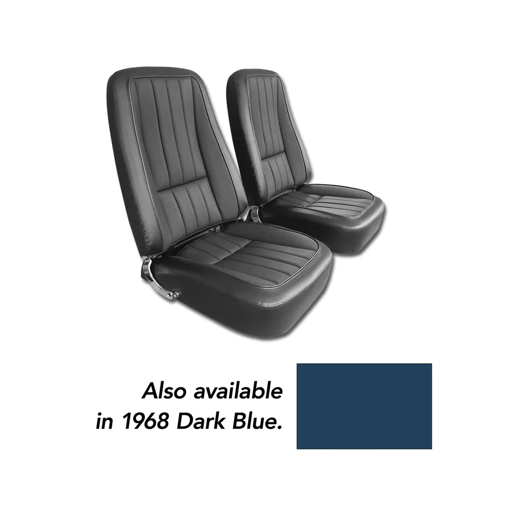 C3 1968 Corvette Leather Seat Covers - Pair
