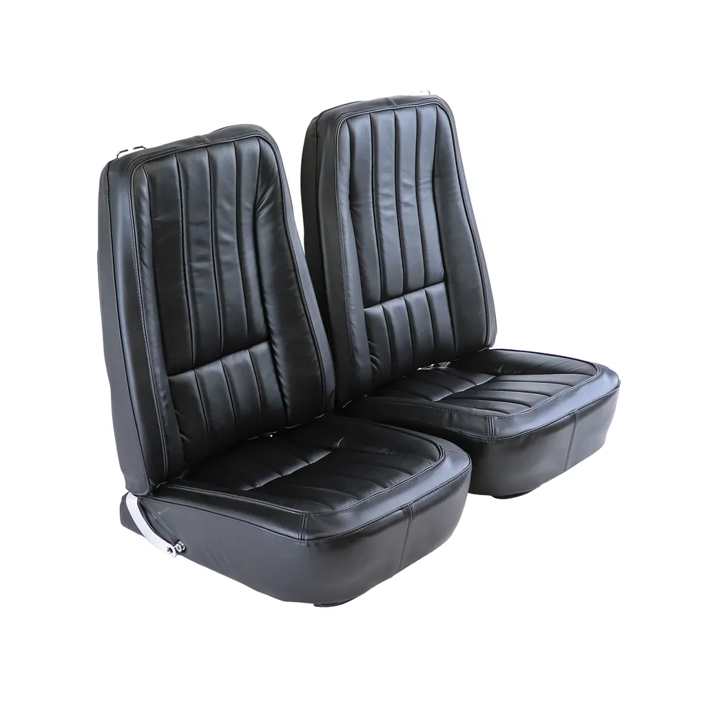 C3 1969 Corvette Mounted Seats 100% Leather With Headrest Bracket