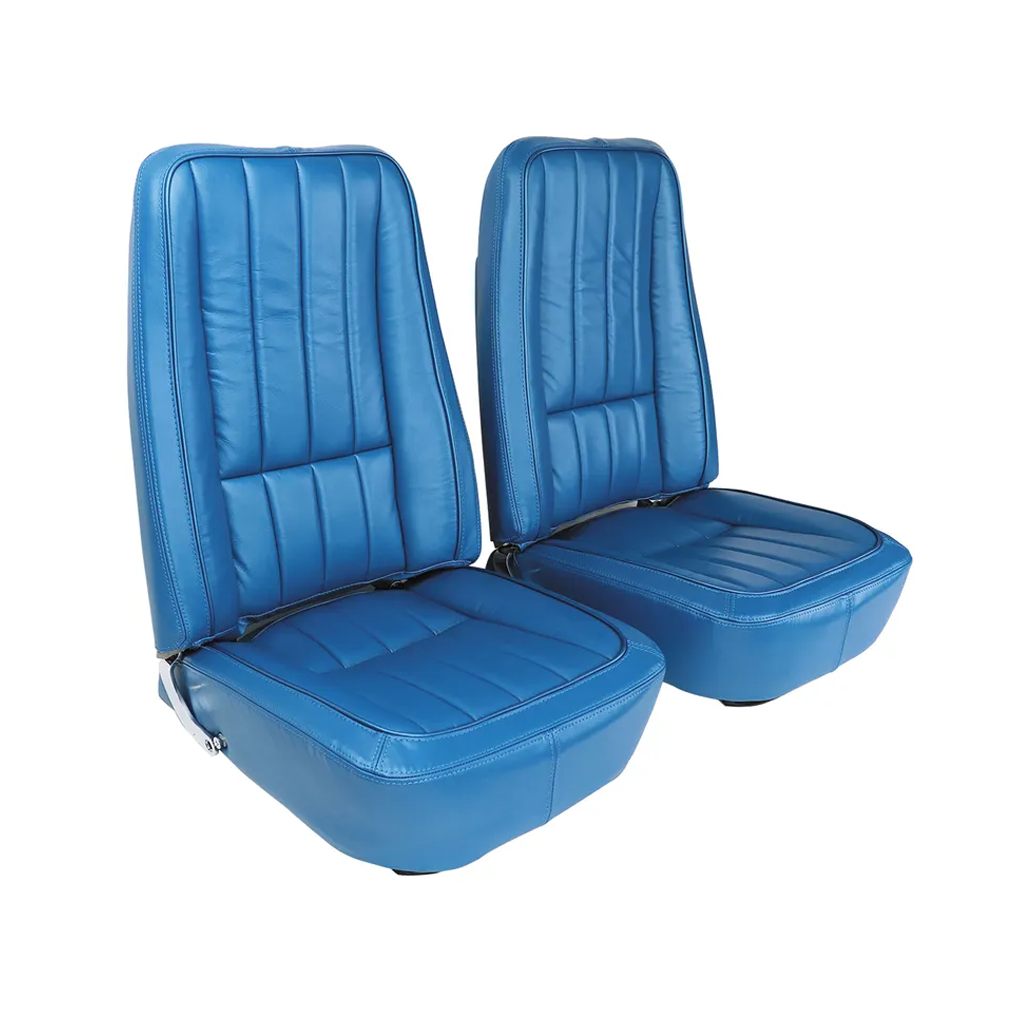 C3 1969 Corvette Mounted Seats 100% Leather With Headrest Bracket