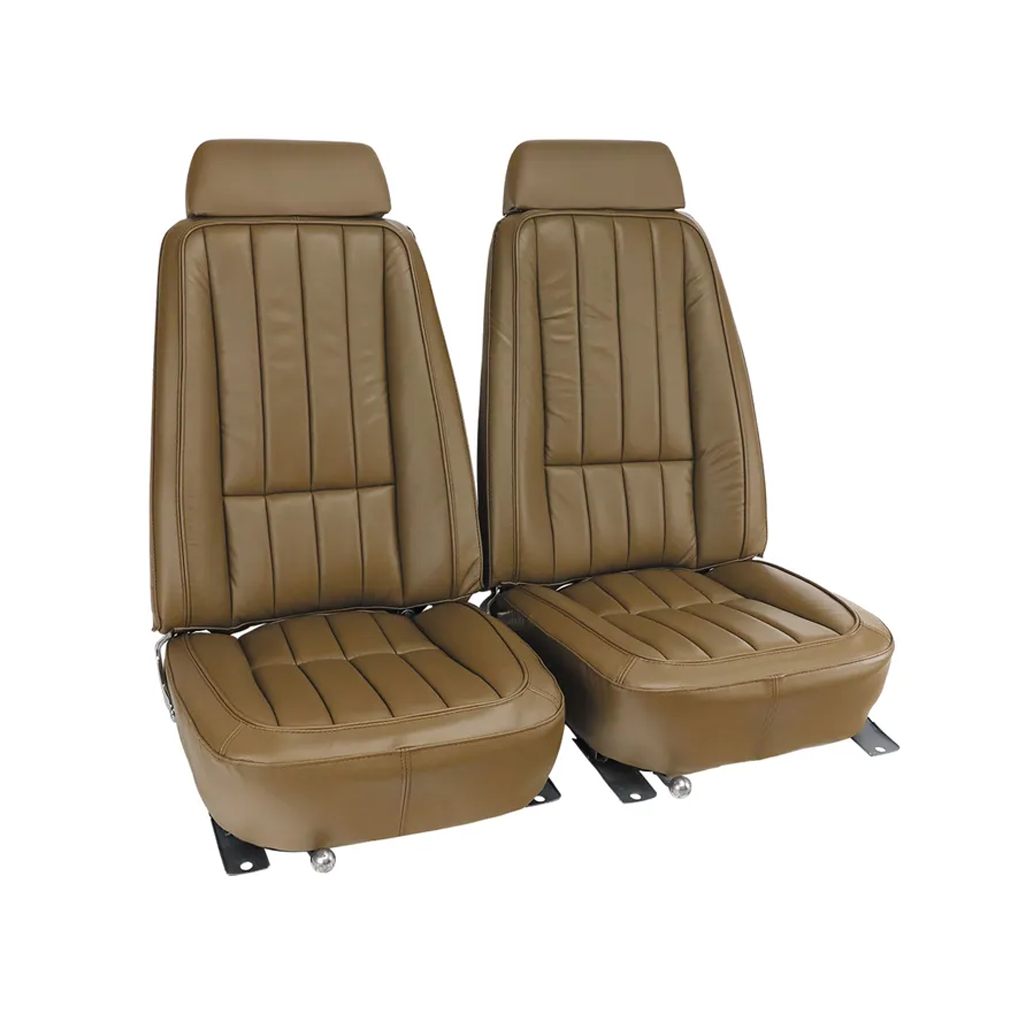 C3 1969 Corvette Mounted Seats 100% Leather With Headrest Bracket
