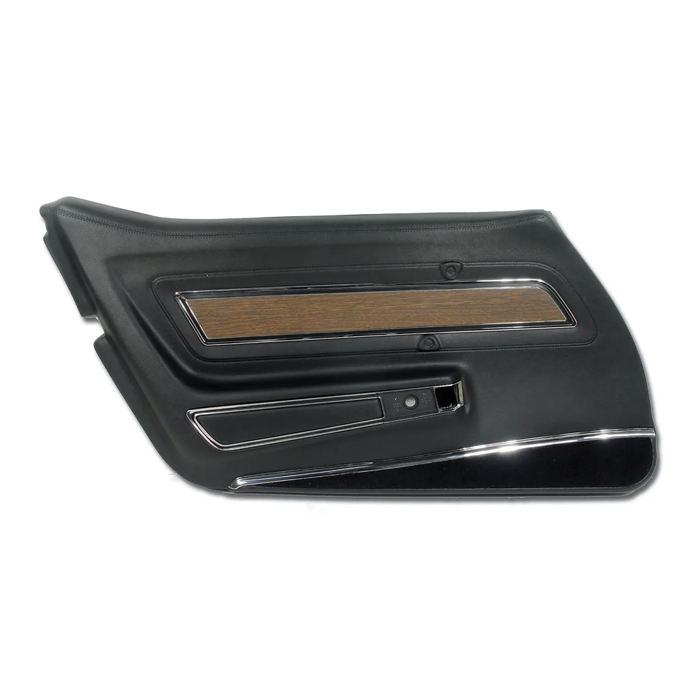 C3 1970-1977 Corvette Interior Package - Full Leather Covers, Foam, Deluxe Door Panels - Black