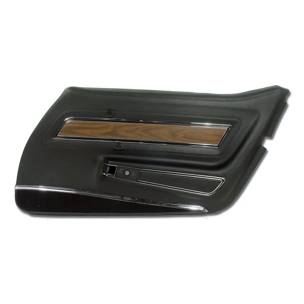 C3 1970-1977 Corvette Interior Package - Full Leather Covers, Foam, Deluxe Door Panels - Black