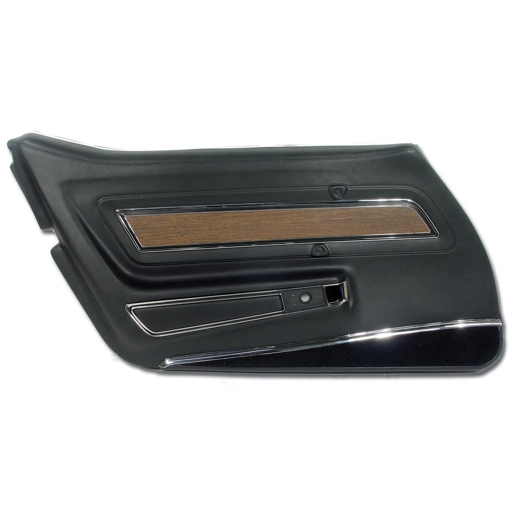 C3 1970-1971 Corvette Interior Package - Full Leather Covers, Foam, Deluxe Door Panels - Black