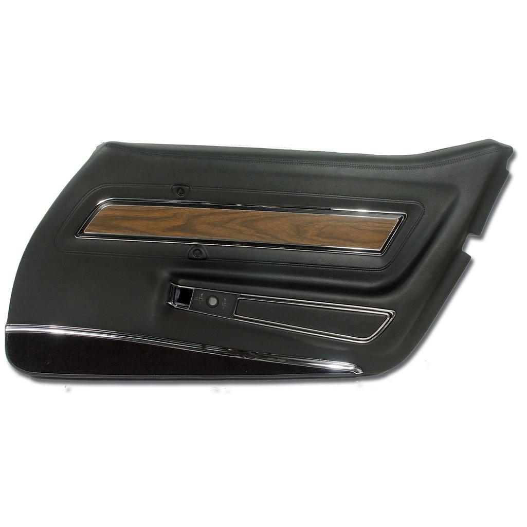 C3 1970-1971 Corvette Interior Package - Full Leather Covers, Foam, Deluxe Door Panels - Black