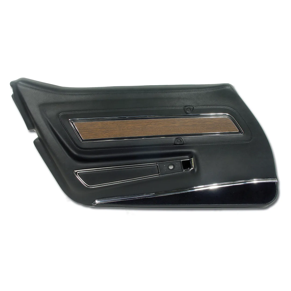 C3 1972-1974 Corvette Interior Package - Full Leather Covers, Foam, Deluxe Door Panels - Black