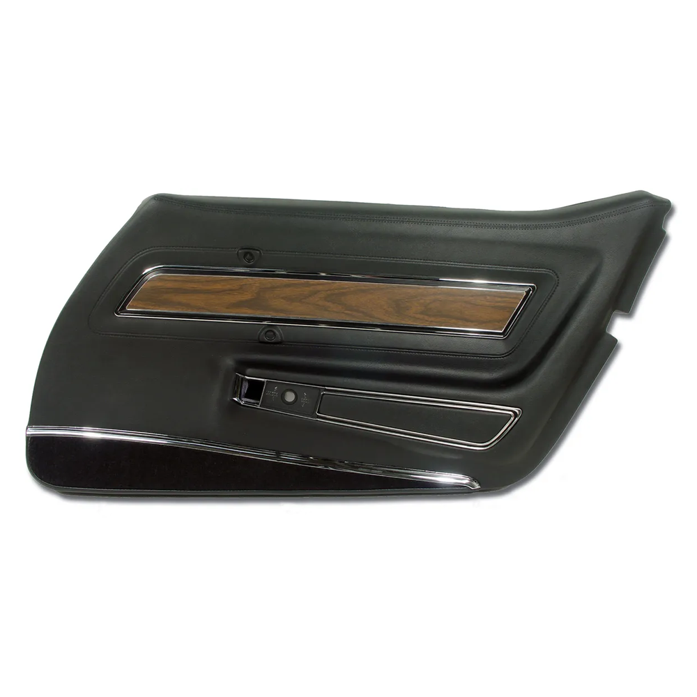 C3 1972-1974 Corvette Interior Package - Full Leather Covers, Foam, Deluxe Door Panels - Black