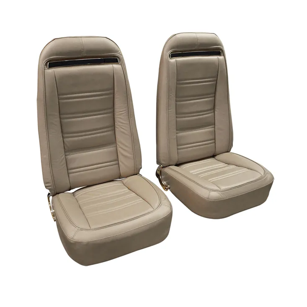 C3 1975 Corvette Leather Seat Covers - Leather/Vinyl Original - Pair