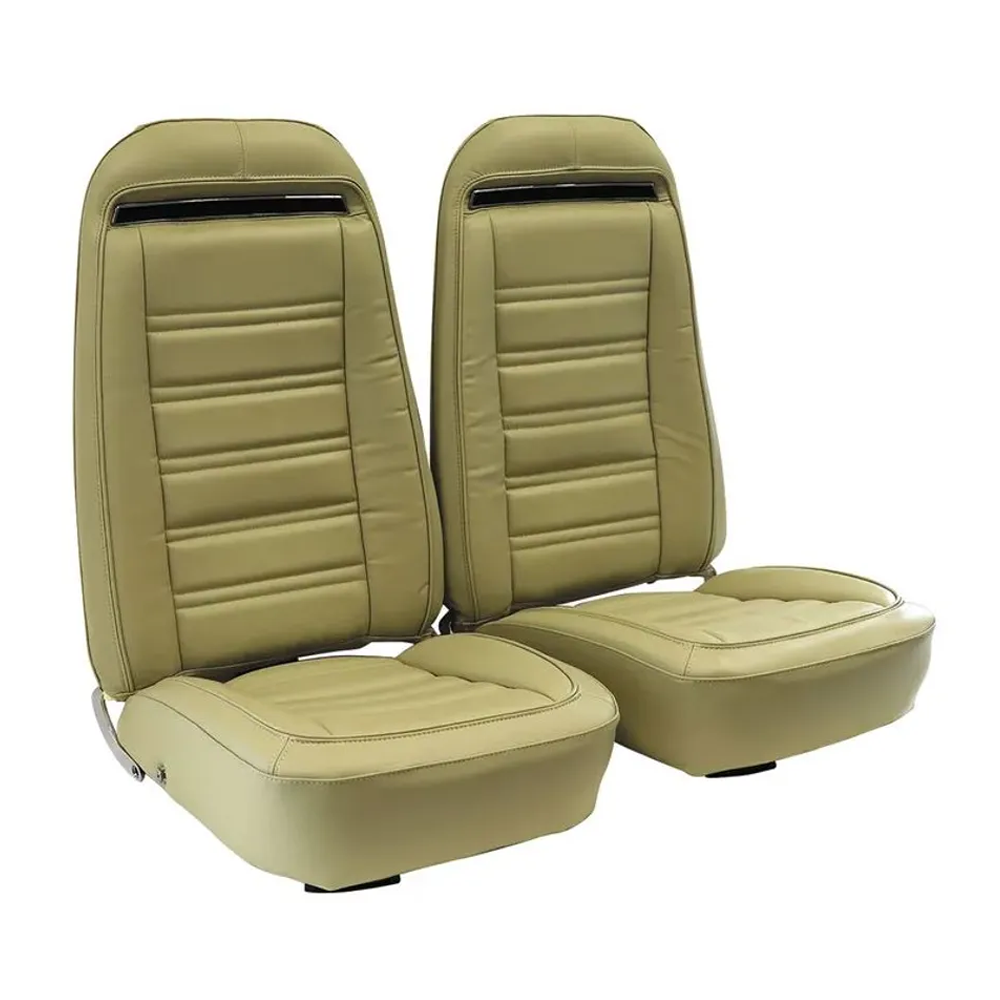 C3 1975 Corvette Mounted Seats Leather Vinyl With Shoulder Harness