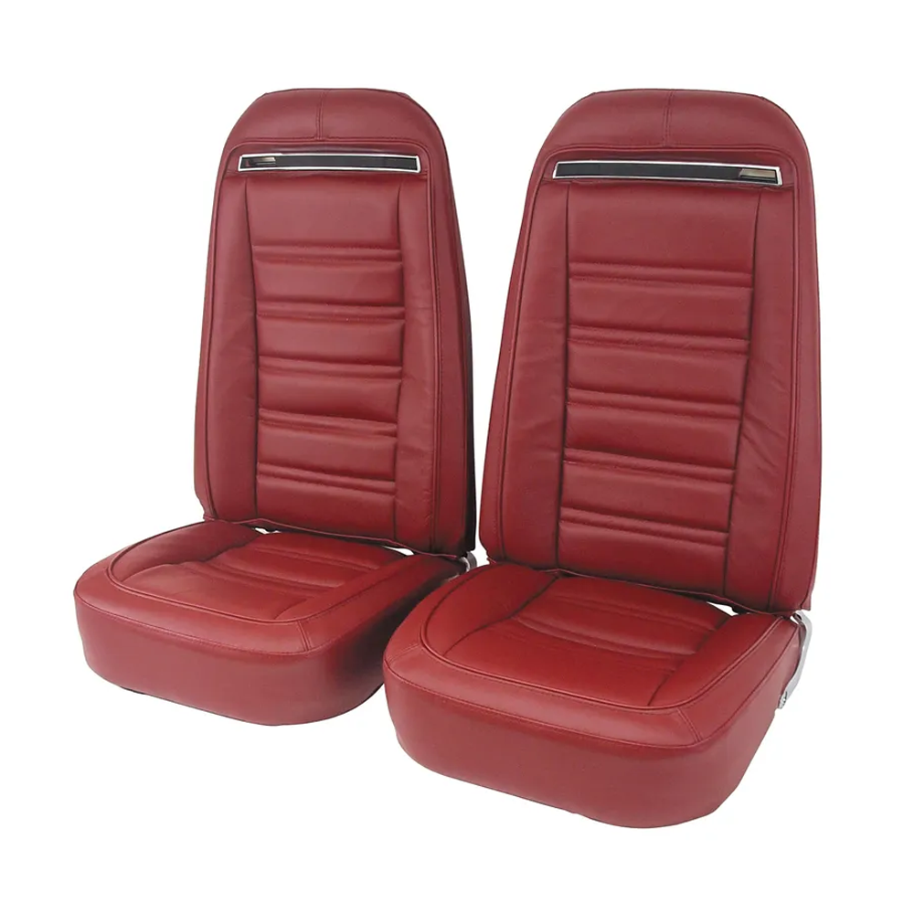 C3 1975 Corvette Mounted Seats Leather Vinyl With Shoulder Harness