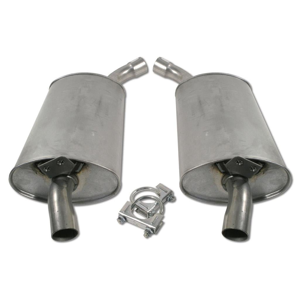 C3 1968-1973 Corvette Mufflers, 2 Inch (73 Replacement)