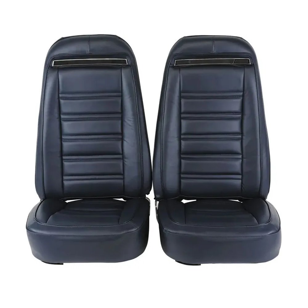 C3 1975 Corvette Mounted Seats Leather Vinyl With Shoulder Harness