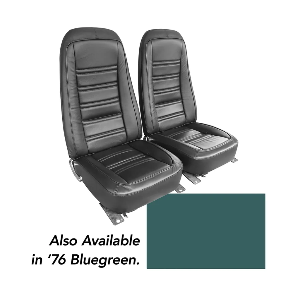 C3 1976-1978 Corvette Leather Seat Covers - Leather/Vinyl Original - Pair
