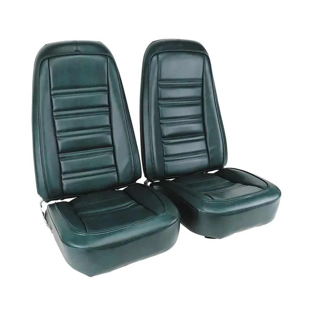 C3 1976-1978 Corvette Mounted Seats Leather & Vinyl - Pair