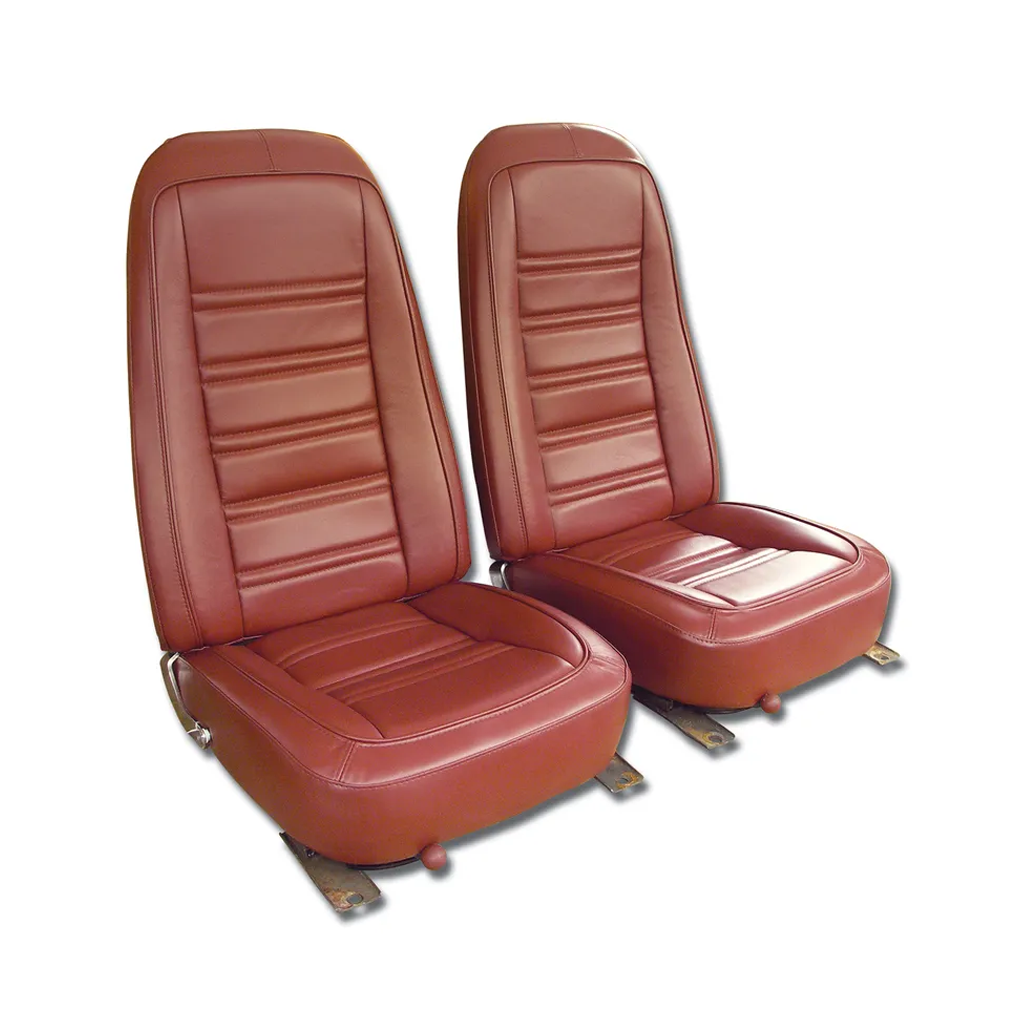 C3 1976-1978 Corvette Mounted Seats Leather & Vinyl - Pair