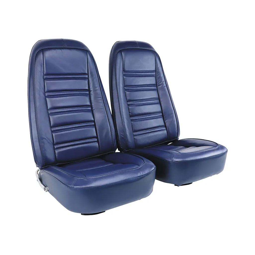 C3 1976-1978 Corvette Leather Seat Covers - Leather/Vinyl Original - Pair