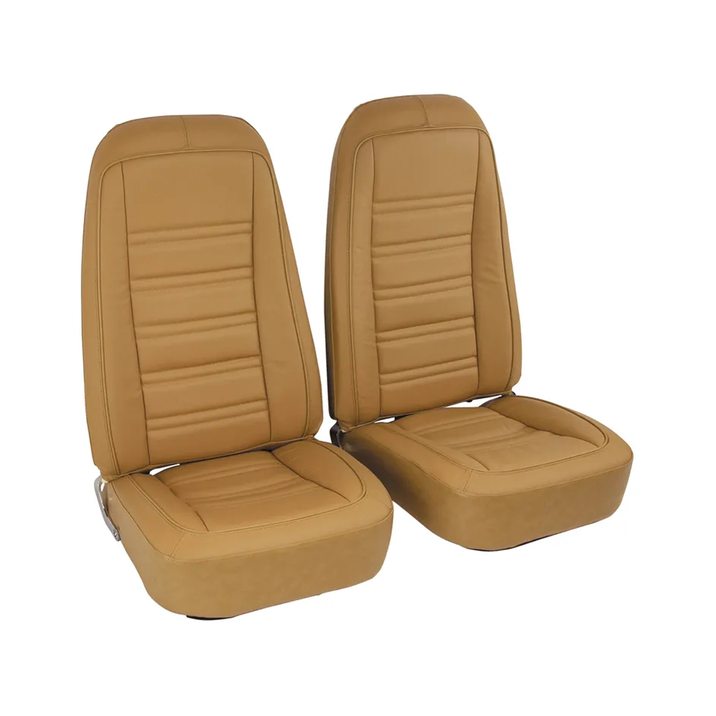 C3 1976-1978 Corvette Mounted Seats Leather & Vinyl - Pair