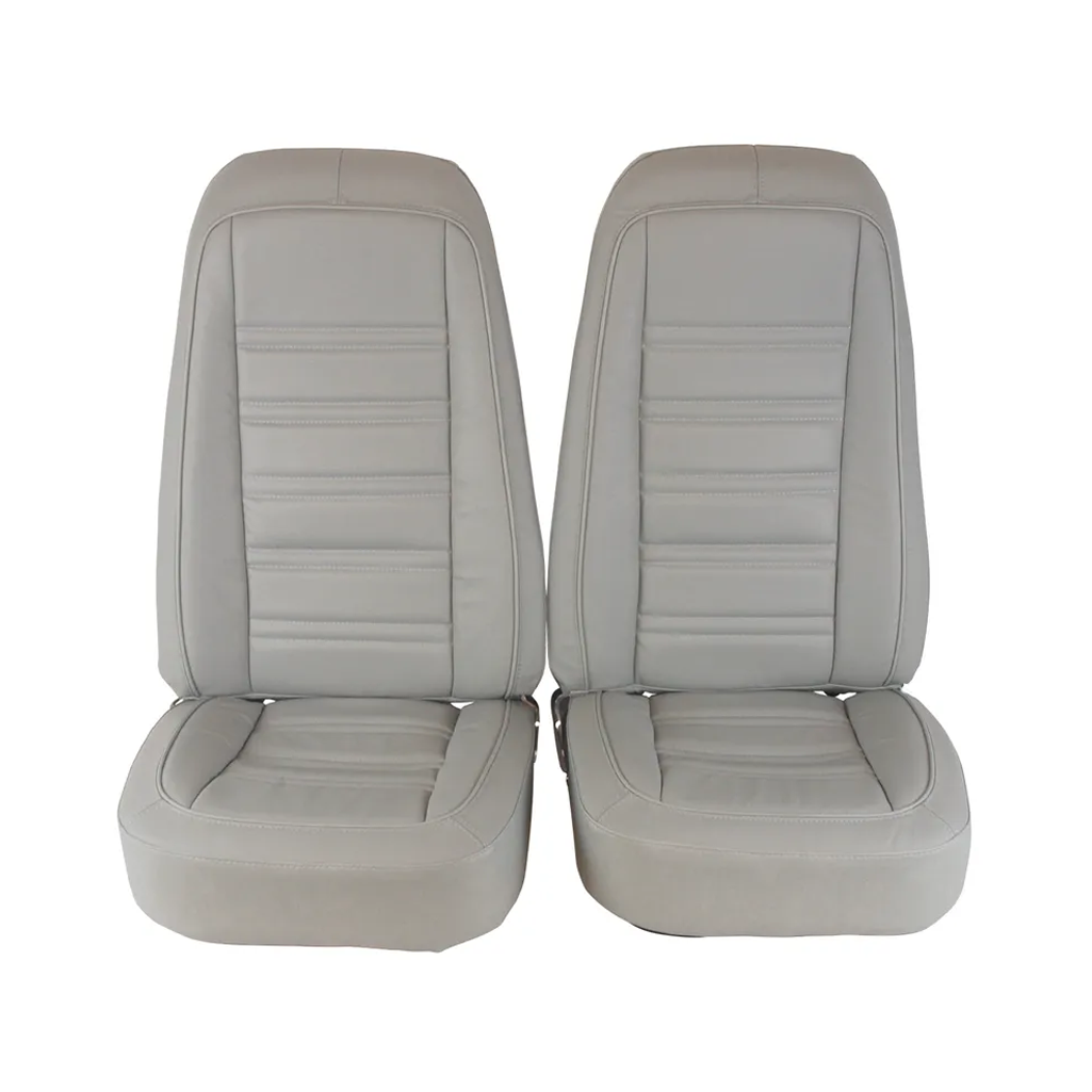 C3 1976-1978 Corvette Mounted Seats Leather & Vinyl - Pair