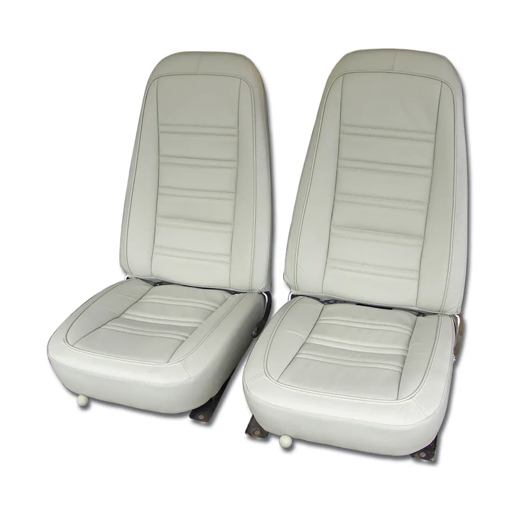 C3 1976-1978 Corvette Leather Seat Covers - Leather/Vinyl Original - Pair