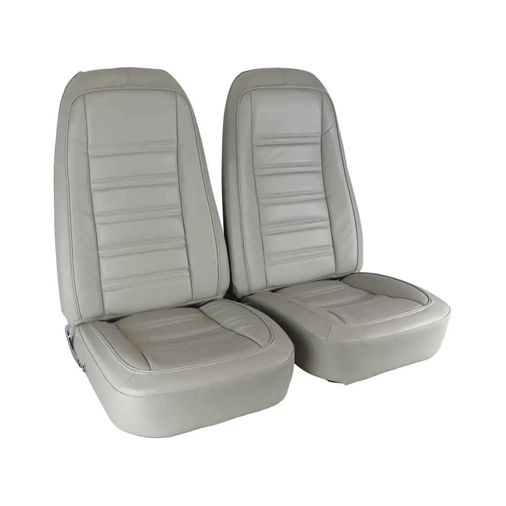C3 1976-1978 Corvette Mounted Seats Leather & Vinyl - Pair