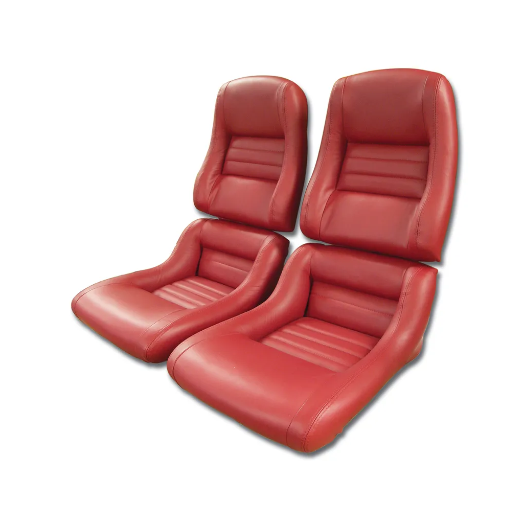 C3 1978-1982 Corvette Leather Seat Covers - Leather/Vinyl Original 2-Inch Bolster