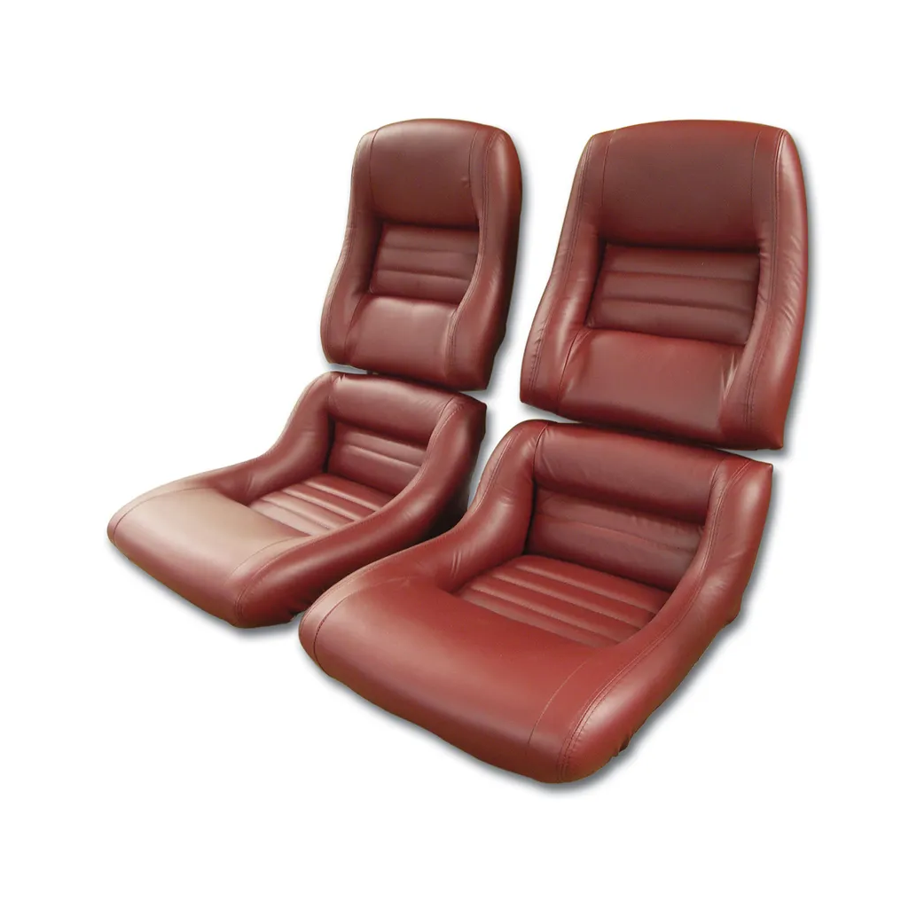C3 1978-1982 Corvette Leather Seat Covers - Leather/Vinyl Original 2-Inch Bolster