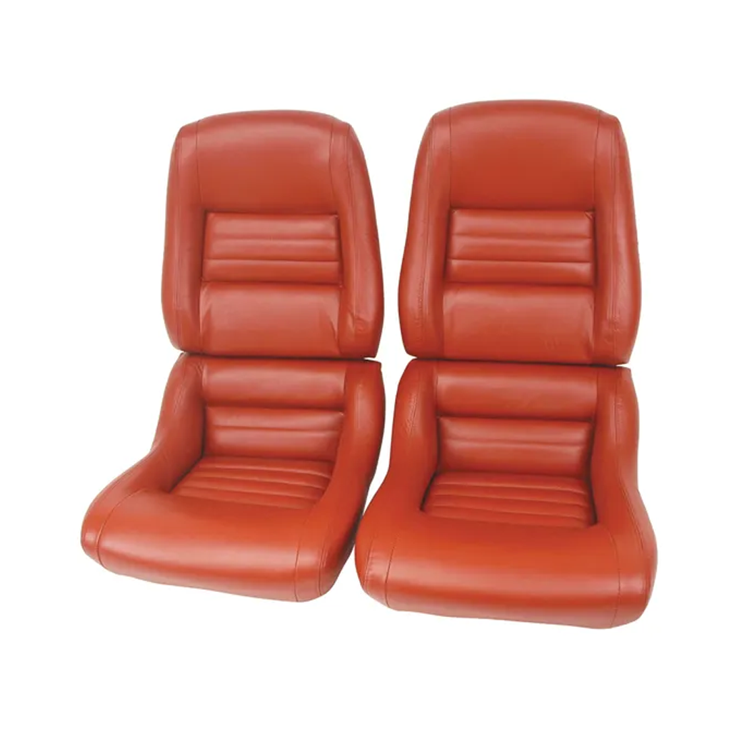 C3 1978-1982 Corvette Leather Seat Covers - Leather/Vinyl Original 2-Inch Bolster