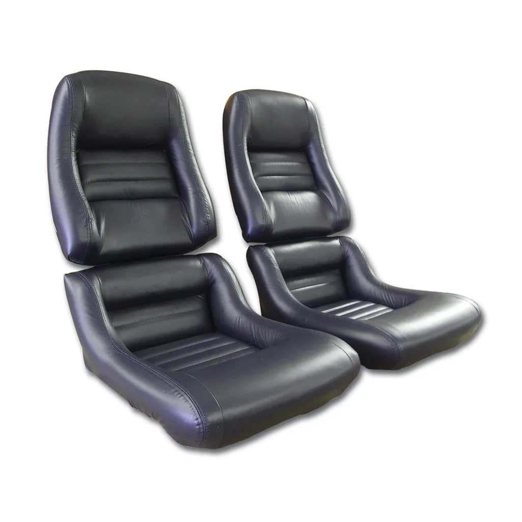 C3 1978-1982 Corvette Leather Seat Covers - Leather/Vinyl Original 2-Inch Bolster