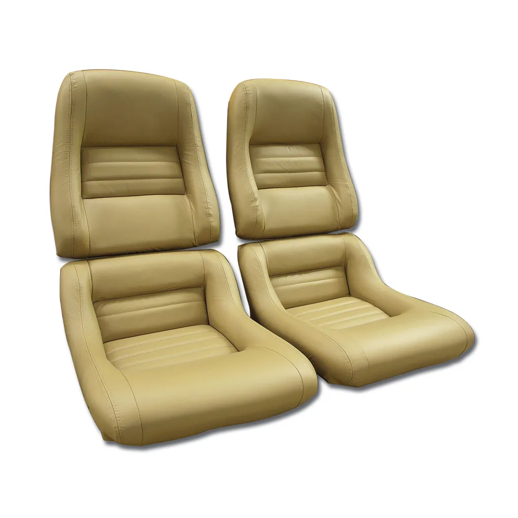 C3 1978-1982 Corvette Leather Seat Covers - Leather/Vinyl Original 2-Inch Bolster