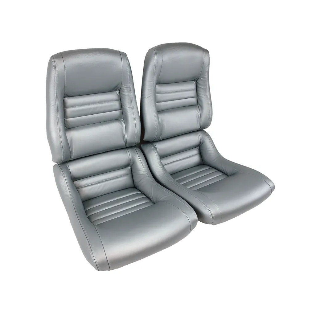 C3 1978-1982 Corvette Leather Seat Covers - Leather/Vinyl Original 2-Inch Bolster