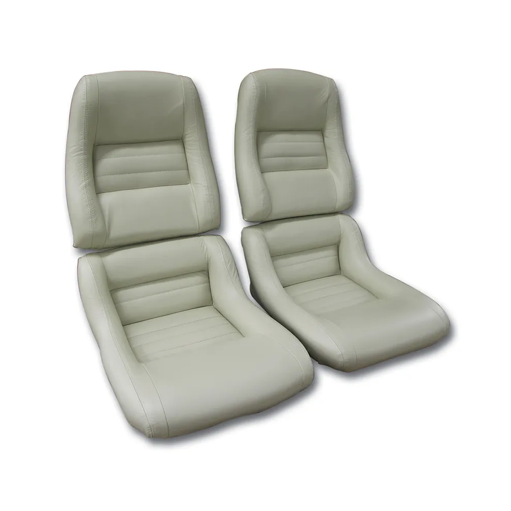 C3 1978-1982 Corvette Leather Seat Covers - Leather/Vinyl Original 2-Inch Bolster