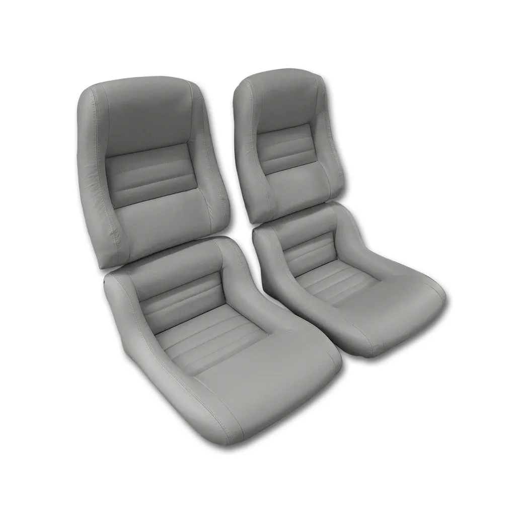 C3 1978-1982 Corvette Leather Seat Covers - Leather/Vinyl Original 2-Inch Bolster